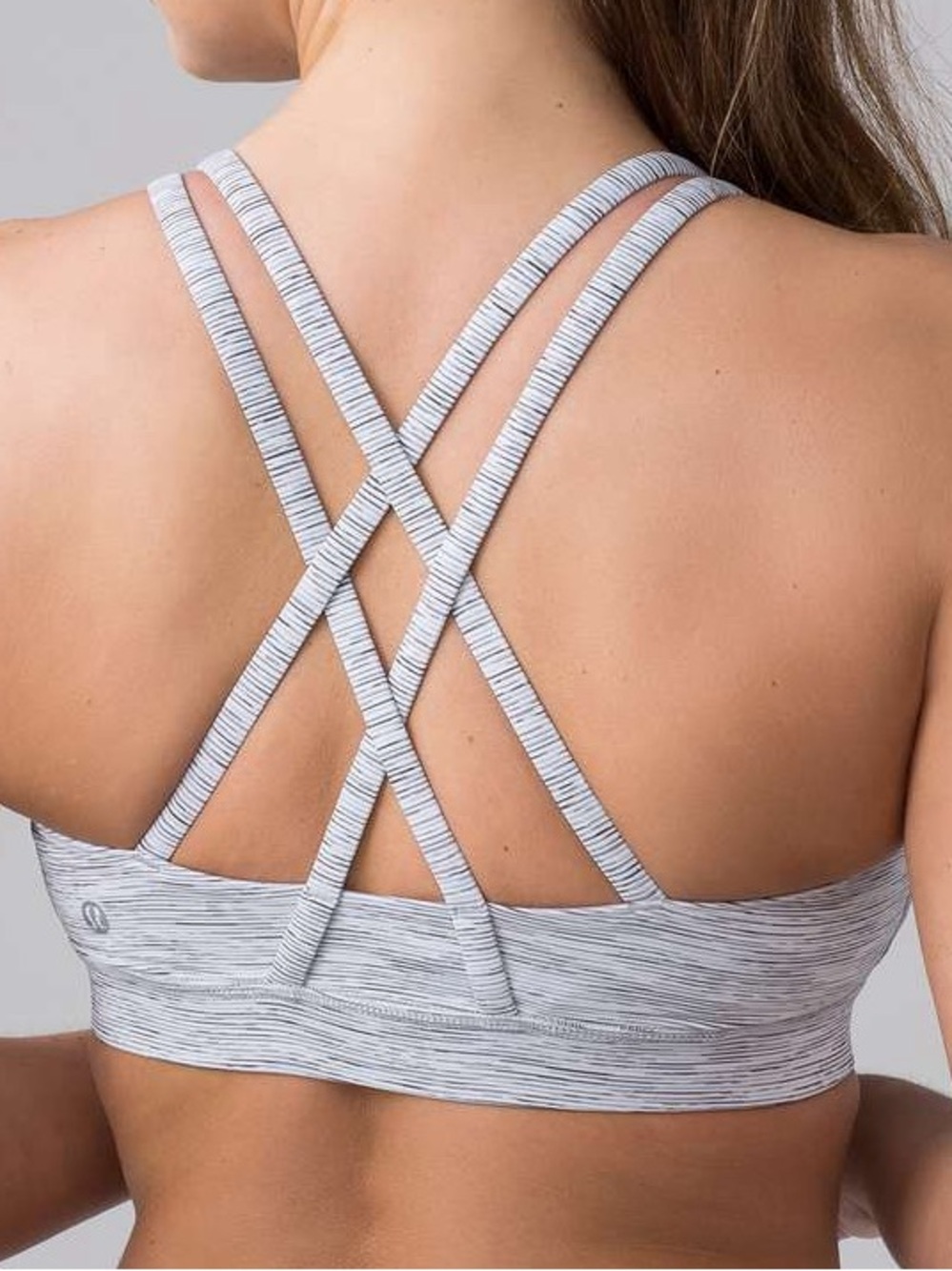 LULULEMON Energy Bra Light Grey Heathered Size 6